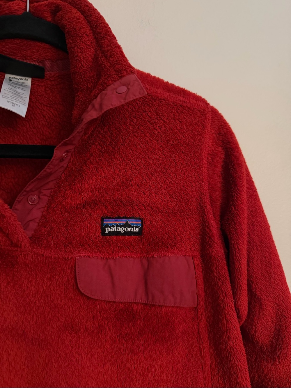 Patagonia Women’s M Red Fleece Snap-T Pullover Synchilla Outdoor - Picture 4 of 6